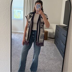 Anthropologie Patterned Knit Sweater Vest